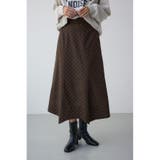 柄BRN5 | ドット柄ハンカチーフヘムスカート | AZUL BY MOUSSY