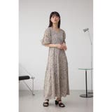 柄WHT5 | パフスリーブワンピース | AZUL BY MOUSSY