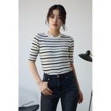 ハーフスリーブクルーネックリブトップス | AZUL BY MOUSSY | 詳細画像16