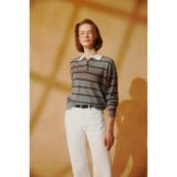 カシミヤミックスポロカラーボーダーニット | AZUL BY MOUSSY | 詳細画像25 