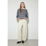 カシミヤミックスポロカラーボーダーニット | AZUL BY MOUSSY | 詳細画像29 