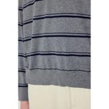 カシミヤミックスポロカラーボーダーニット | AZUL BY MOUSSY | 詳細画像36