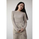 CROCHET SLIT LONG KNIT TOPS | AZUL BY MOUSSY | 詳細画像10