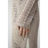 CROCHET SLIT LONG KNIT TOPS | AZUL BY MOUSSY | 詳細画像17