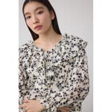 シアーチェックフラワー柄ブラウス | AZUL BY MOUSSY | 詳細画像1