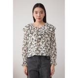 シアーチェックフラワー柄ブラウス | AZUL BY MOUSSY | 詳細画像4