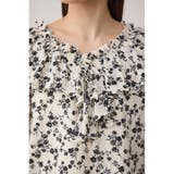 シアーチェックフラワー柄ブラウス | AZUL BY MOUSSY | 詳細画像7