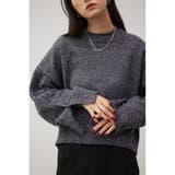 D/T.GRY3 | ボタンスリーブクロップドニットトップス | AZUL BY MOUSSY