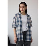 柄BLU5 | オンブレチェックライトシャツ | AZUL BY MOUSSY