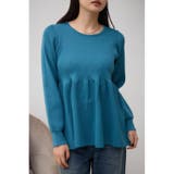 D/BLU3 | ペプラムニットトップス | AZUL BY MOUSSY