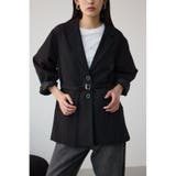BLK | ベルト付きテーラードジャケット | AZUL BY MOUSSY