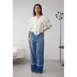 ラッフルフリル5分袖ブラウス | AZUL BY MOUSSY | 詳細画像4 