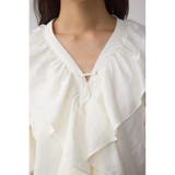 ラッフルフリル5分袖ブラウス | AZUL BY MOUSSY | 詳細画像8 