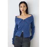 D/BLU3 | ダブルジップオフショル長袖トップス | AZUL BY MOUSSY