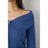 ダブルジップオフショル長袖トップス | AZUL BY MOUSSY | 詳細画像14 