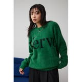 GRN | シャギージャガードロゴニット | AZUL BY MOUSSY