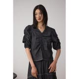 フロントギャザースリーブブラウス | AZUL BY MOUSSY | 詳細画像3 