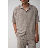 L/KHA1 | 総柄パイルジャガードシャツ | AZUL BY MOUSSY