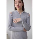 ショルダースリットリブニットワンピース | AZUL BY MOUSSY | 詳細画像24
