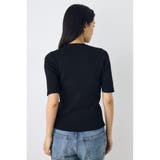 ハーフスリーブクルーネックニットトップス | AZUL BY MOUSSY | 詳細画像11