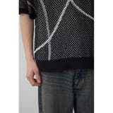 ライン柄クルーネック半袖ニット | AZUL BY MOUSSY | 詳細画像20 