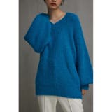 BLU | シャギーVネックニットトップス | AZUL BY MOUSSY