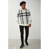 BIG CHECK JACQUARD KNIT | AZUL BY MOUSSY | 詳細画像4