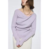 L/PUR1 | ドレープ長袖ニットトップス | AZUL BY MOUSSY