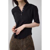 BLK | ヘンリーネックフーディーリブトップス | AZUL BY MOUSSY