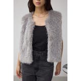 GRY | フェイクファ-ベスト | AZUL BY MOUSSY