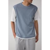 柄BLU5 | フェイクレイヤードベストセットTEE | AZUL BY MOUSSY