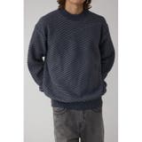 GRY | ジグトーンジャガードニット | AZUL BY MOUSSY