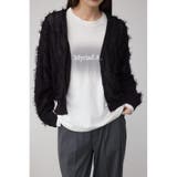 BLK | ランダムフリンジニットカーディガン | AZUL BY MOUSSY