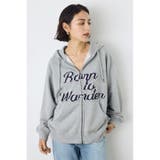 T.GRY | ダブルジップアソートロゴフーディ | AZUL BY MOUSSY