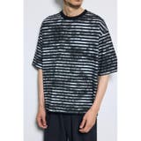 柄WHT5 | かすれボーダーTシャツ | AZUL BY MOUSSY
