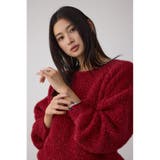 RED | ラメシャギーニットトップス | AZUL BY MOUSSY