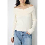 クロスデザイン長袖ニットトップス | AZUL BY MOUSSY | 詳細画像2