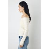 クロスデザイン長袖ニットトップス | AZUL BY MOUSSY | 詳細画像3