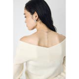 クロスデザイン長袖ニットトップス | AZUL BY MOUSSY | 詳細画像7