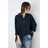 BLK | 楊柳タックヘムコクーンシャツ | AZUL BY MOUSSY