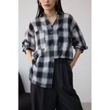 柄BLK5 | オンブレチェックライトシャツ | AZUL BY MOUSSY