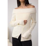 シャギーコンビオフショルダーニット | AZUL BY MOUSSY | 詳細画像1 