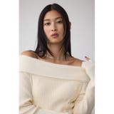 シャギーコンビオフショルダーニット | AZUL BY MOUSSY | 詳細画像2 