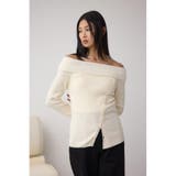 シャギーコンビオフショルダーニット | AZUL BY MOUSSY | 詳細画像3 