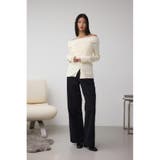 シャギーコンビオフショルダーニット | AZUL BY MOUSSY | 詳細画像4 