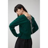 D/GRN3 | デザインジャガードニットトップス | AZUL BY MOUSSY