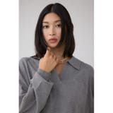 ポロカラーフォルムニットプルオーバー | AZUL BY MOUSSY | 詳細画像32 