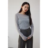 バックスリットシアーロングトップス | AZUL BY MOUSSY | 詳細画像35 