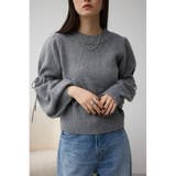 D/T.GRY3 | 袖リボンデザインニット | AZUL BY MOUSSY