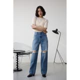 AZUL DENIM ダメージワイドデニム | AZUL BY MOUSSY | 詳細画像3